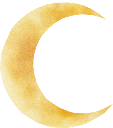 Watercolor Islamic Crescent moon